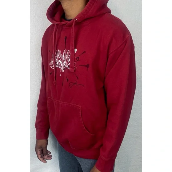 COTTON HERITAGE • Red/White Dime Graffiti Style Oakland Tree Graphic Hoodie, L - Picture 4 of 13
